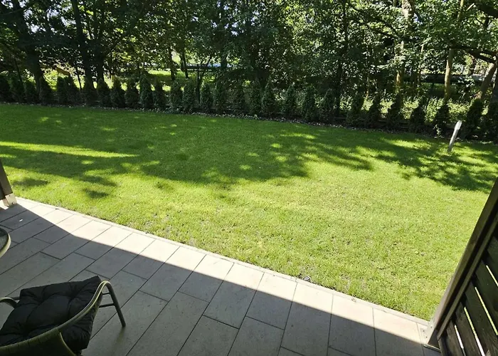 Apartament Solny Resort A032 z klimatyzacją i ogrodem Kołobrzeg